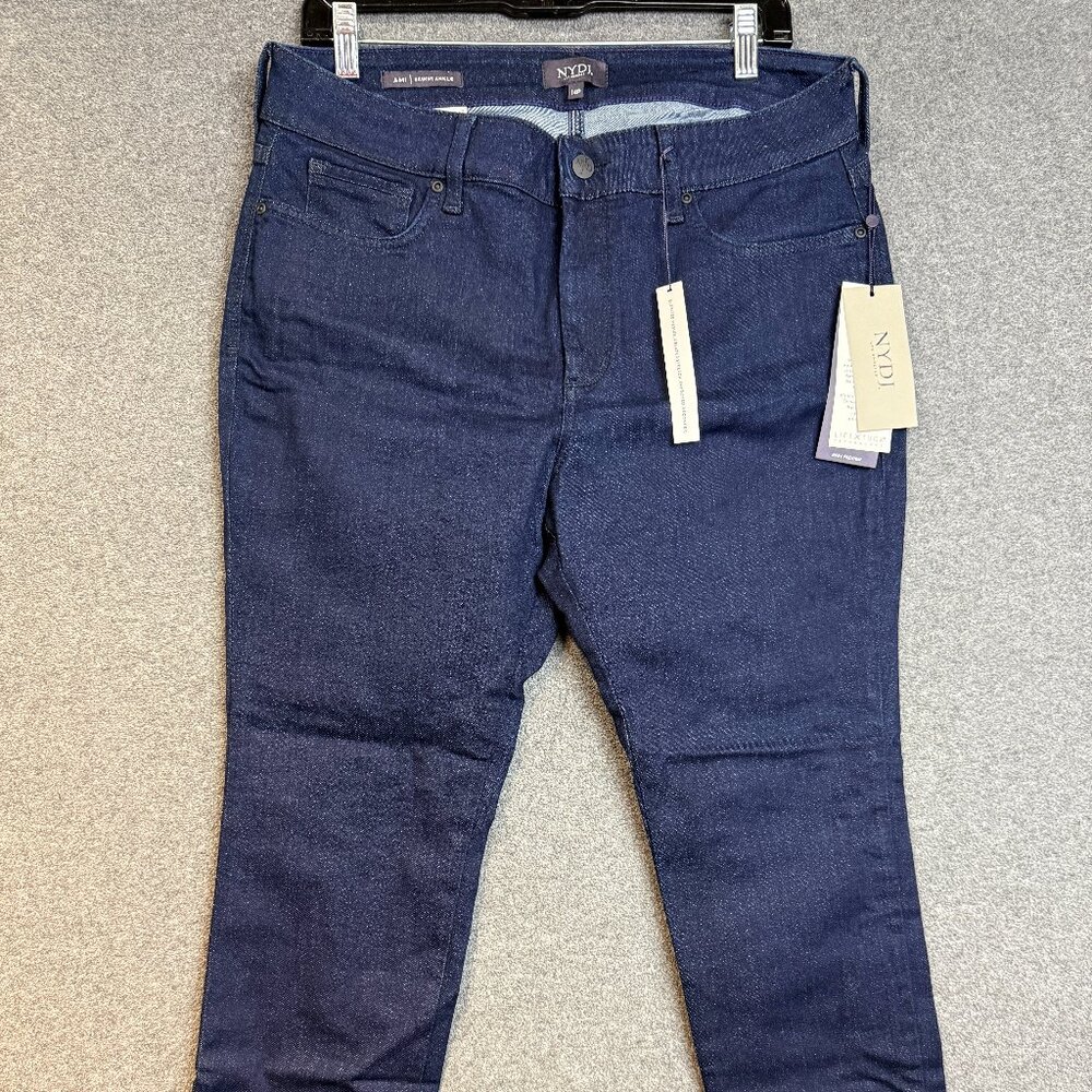 NYDJ Women's Ami Skinny Ankle Blue Jeans - Size 14 Petite - Used